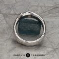 The Wide "Twyg" Sapphire Ring in 14k white gold with orange sapphire