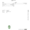 GIA Identification Report for a gemstone dated July 12, 2022. The gem is a green, transparent, modified brilliant cut, grossular garnet/tavorite. The 4.43-Carat Light Green Tsavorite Garnet weighs 4.43 carats and measures 10.82 x 8.06 x 6.39 mm. A green oval stone image is at the bottom.