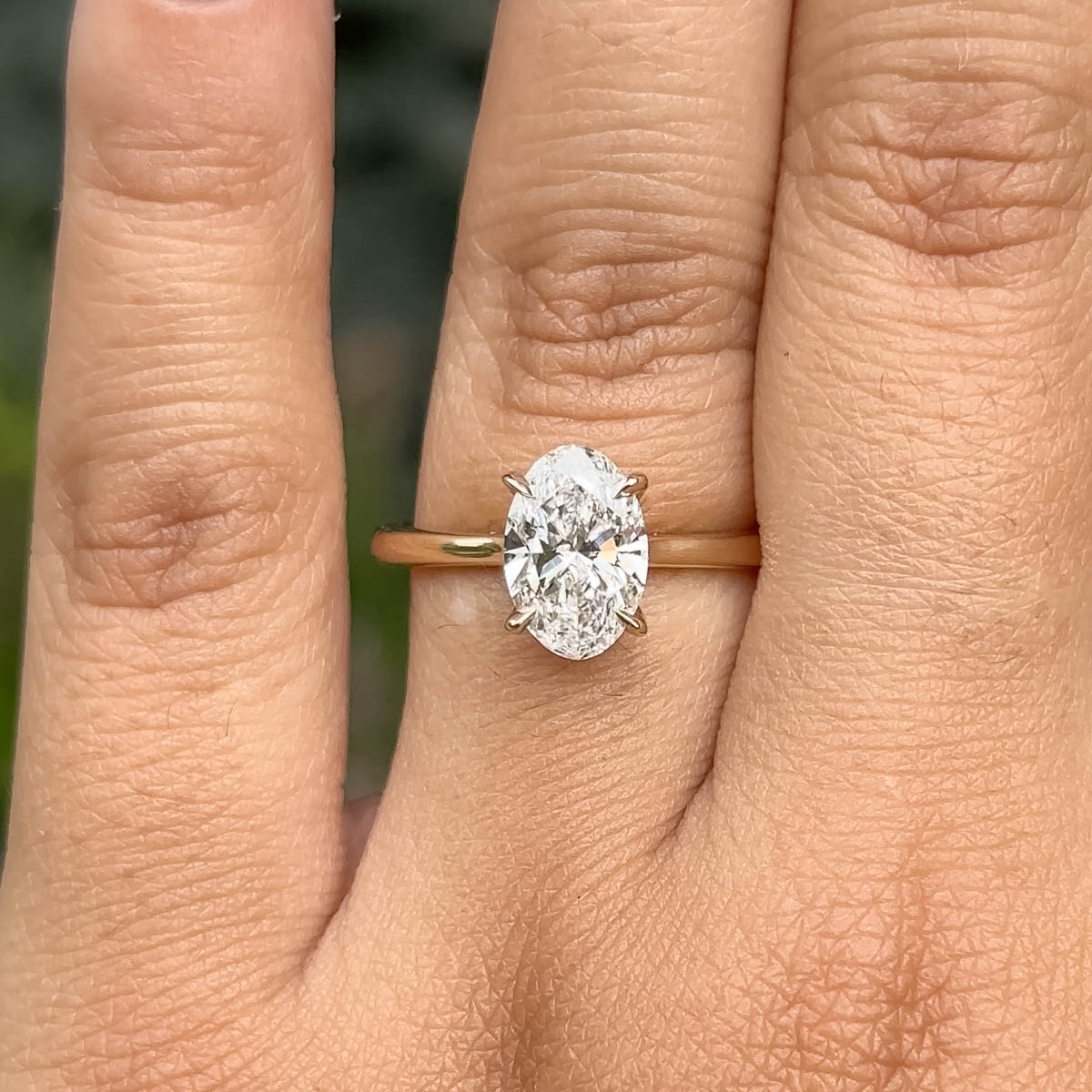 The "Cathedral" ring in 14K yellow gold with a 1.71-carat diamond