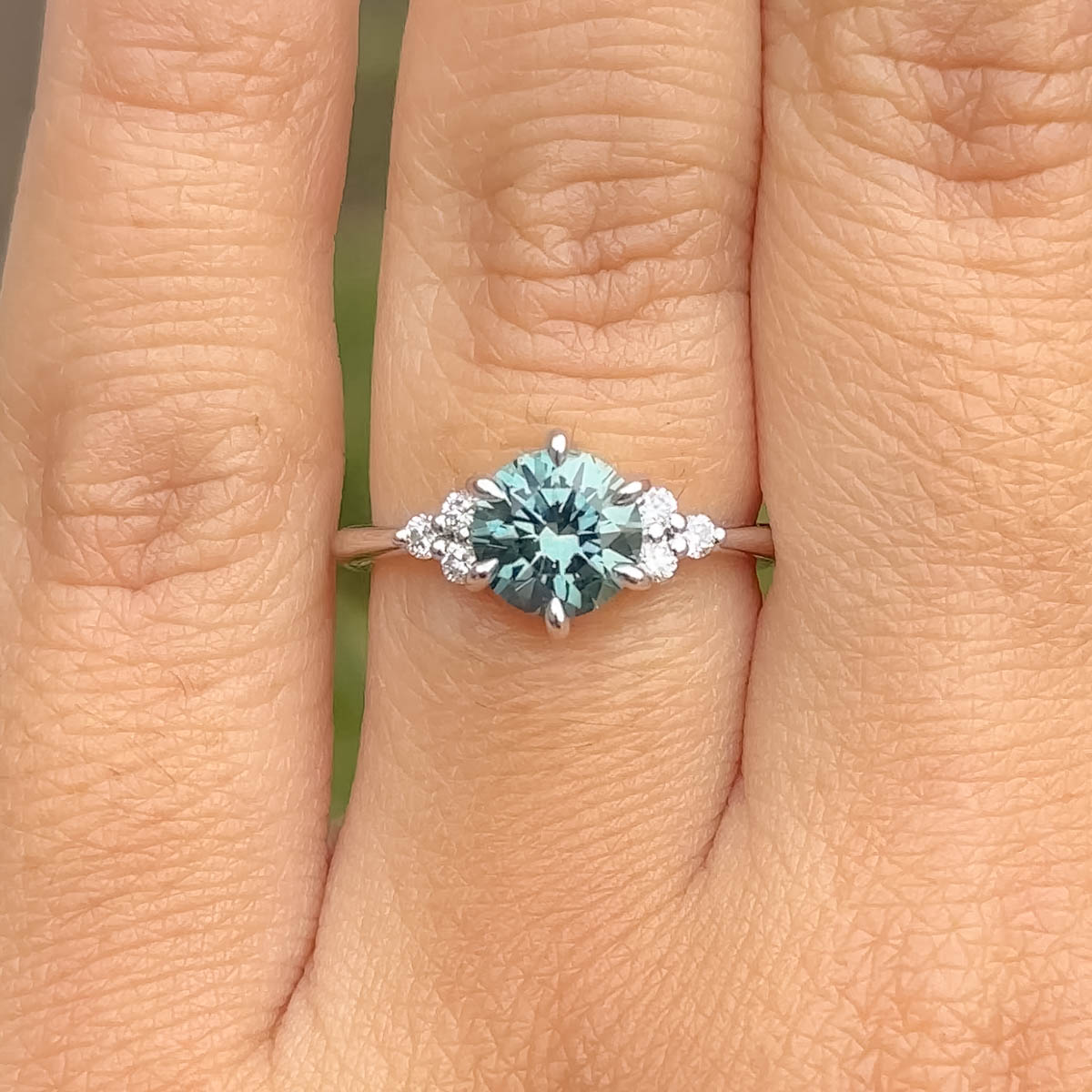 The "Mari" ring in 14K white gold with a 1.52-carat Montana sapphire