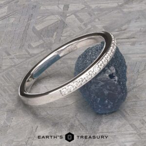The Straight "Grace" Band in 14k white gold