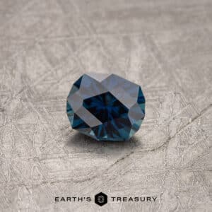 Bague saphir vert bleu diamants et or blanc 18K Venezia
