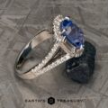 Vintage Halo Ring with 5.09-Carat Ceylon Sapphire