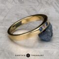 The "Caspian" ring in 18k yellow gold with deep blue sapphires