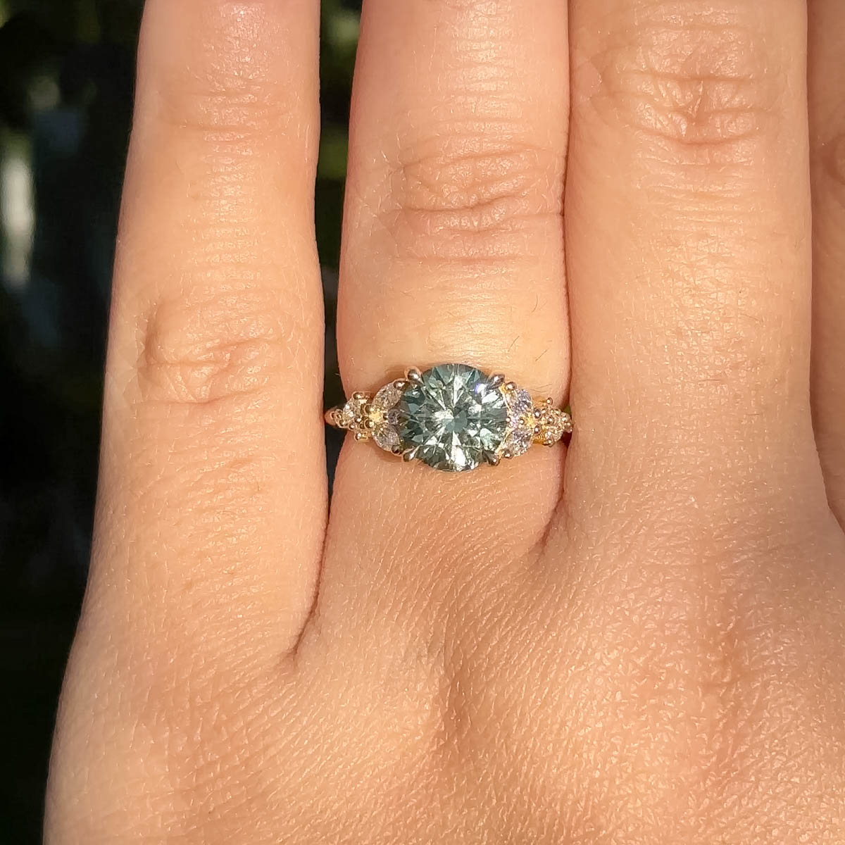 The "Holly" ring in 18K yellow gold with a 2.07-carat Montana sapphire