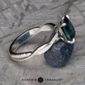The Pave Waltz Ring in platinum with 2.70-carat Montana sapphire