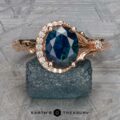 The Rowena ring in 14k rose gold with 2.65-carat Australian sapphire