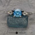 The "Minerva" Ring in 14k white gold with 0.98-carat Montana sapphire