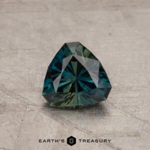 1.19-Carat Deep Blue-Green Particolored Australian Sapphire (Heated)