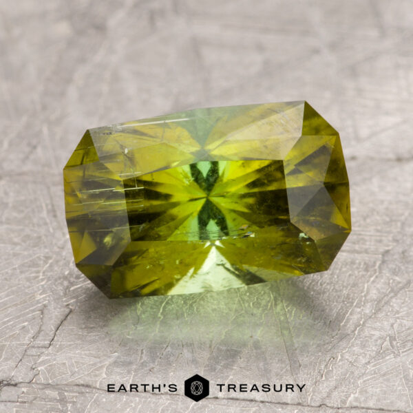 2.99-Carat Dark Lime Green California Tourmaline 2.99-Carat Dark Lime Green California Tourmaline