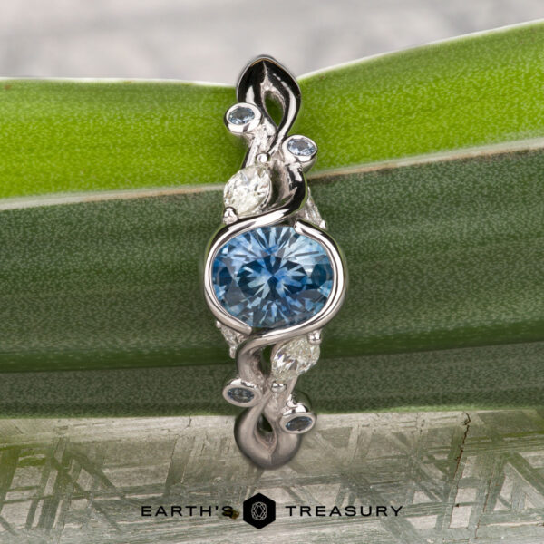 Heath, Kristine The "Cassia" ring in 14K white gold with 0.96-carat Montana sapphire