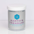 Clear container labeled "_SNY0311" with a white lid, showcasing custom gemstones and fine jewelry. Features Jewelry Cleaning Solution and includes a website URL.
