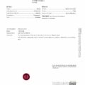 ET4192 GIA Report for a 1.26-carat natural ruby from Burma, round brilliant cut, heated, includes gemstone image at the bottom.