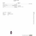 JM1236L GIA Report for a 1.55 ct pear-shaped, brilliant cut, purple-pink natural spinel (approx. 10.19 x 5.99 x 3.59 mm), with no indications of heating.