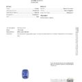 JV1590KG GIA Report for a cushion-shaped, brilliant cut natural blue sapphire from Madagascar with no evidence of heating; includes gemstone details and image.