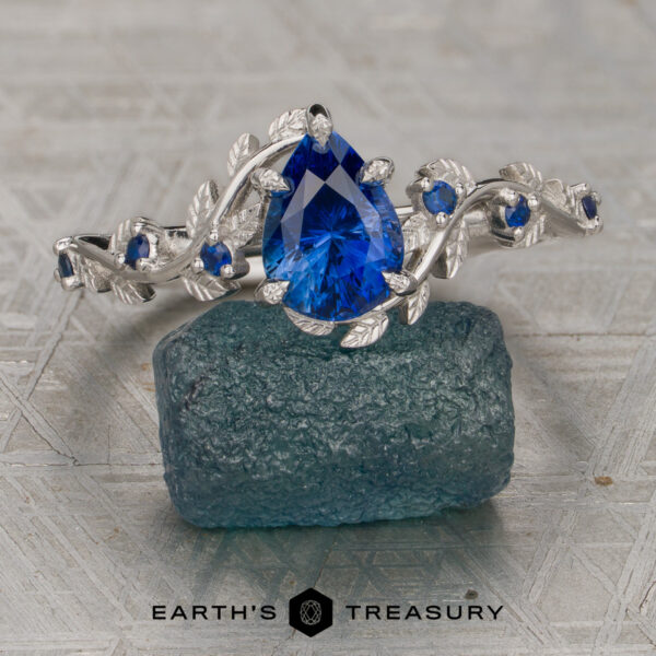 The Aralia Ring featuring a 1.64-Carat Rich Blue Ceylon Sapphire set in platinum Aralia featuring a 1.64-Carat Rich Blue Ceylon Sapphire set in platinum