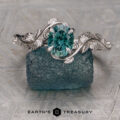 Aralia featuring a 1.27-Carat Spruce Green Montana Sapphire in 14k white