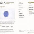 The JV-001-192K-G GIA Report documents a 2.88-carat transparent, oval-shaped cornflower blue Sri Lankan sapphire with brilliant crown and pavilion cuts and no evidence of heating.