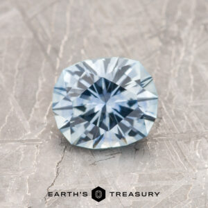 A blue Montana sapphire in our "Hyperbola" oval design
