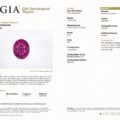 The JV-001-720K GIA Report covers a 1.63 ct oval loose sapphire from Vietnam, featuring gemstone image and details on weight, dimensions, color, transparency, and gemological characteristics.