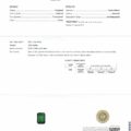 GIA report details for product EE2020C JM-001-381C-X: green, step cut, loose stone, 2.02 ct, clarity enhanced, measuring 9.75 x 7.28 x 4.31 mm.