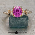 The “Holly” Cluster Ring with 2.02-Carat Color-Change Pastel Pyrope Garnet