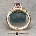 The “Holly” Cluster Ring with 2.02-Carat Color-Change Pastel Pyrope Garnet