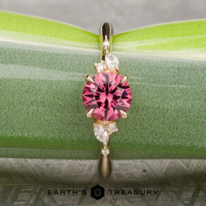 The “Iris” Ring with 1.32-Carat Orangey Pink Garnet