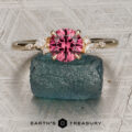 The “Iris” Ring with 1.32-Carat Orangey Pink Garnet