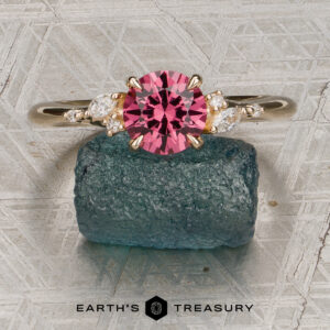 The “Iris” Ring with 1.32-Carat Orangey Pink Garnet