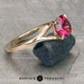 The “Cybele” Solitaire With 1.97-Carat Rich Raspberry Pink Mahenge Garnet