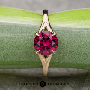 The “Cybele” Solitaire With 1.97-Carat Rich Raspberry Pink Mahenge Garnet
