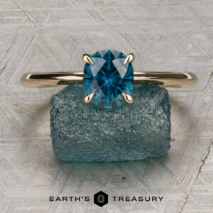 The “Lyra” Solitaire With 1.33-Carat Rich Teal Montana Sapphire (Heated)
