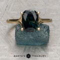 The “Daphne” Solitaire with 3.03-Carat Near Black Australian Sapphire (Heated)
