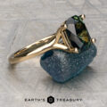 The “Daphne” Solitaire with 3.03-Carat Near Black Australian Sapphire (Heated)