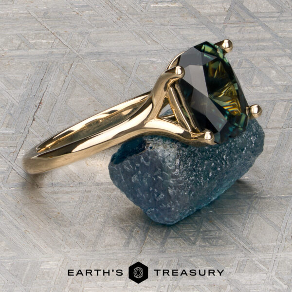 The “Daphne” Solitaire with 3.03-Carat Near Black Australian Sapphire (Heated) The “Daphne” Solitaire with 3.03-Carat Near Black Australian Sapphire (Heated)