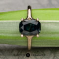 The “Daphne” Solitaire with 3.03-Carat Near Black Australian Sapphire (Heated)