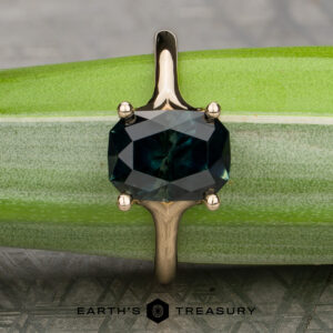 The “Daphne” Solitaire with 3.03-Carat Near Black Australian Sapphire (Heated)