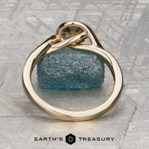 Ready To Ship 'Milos' Ring with a 1.08-Carat Colorless-Gold Particolored Montana Sapphire (Heated)